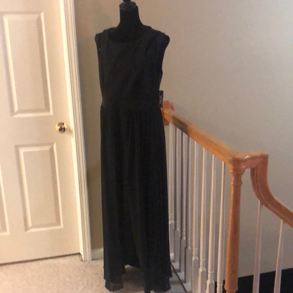 Black formal palazzo pantsuit